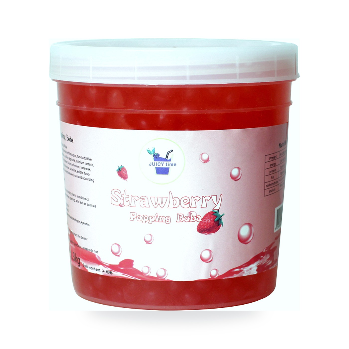 Strawberry Popping Boba 1.25 KG